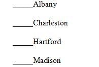 Write the abbreviation of the state on the map next to its capital below. State abbreviations-example-1