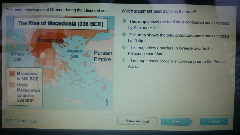 The map shows ancient Greece during classical era which statement best explains the-example-1