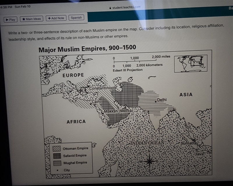 Major muslim empires, 900- 1500​-example-1