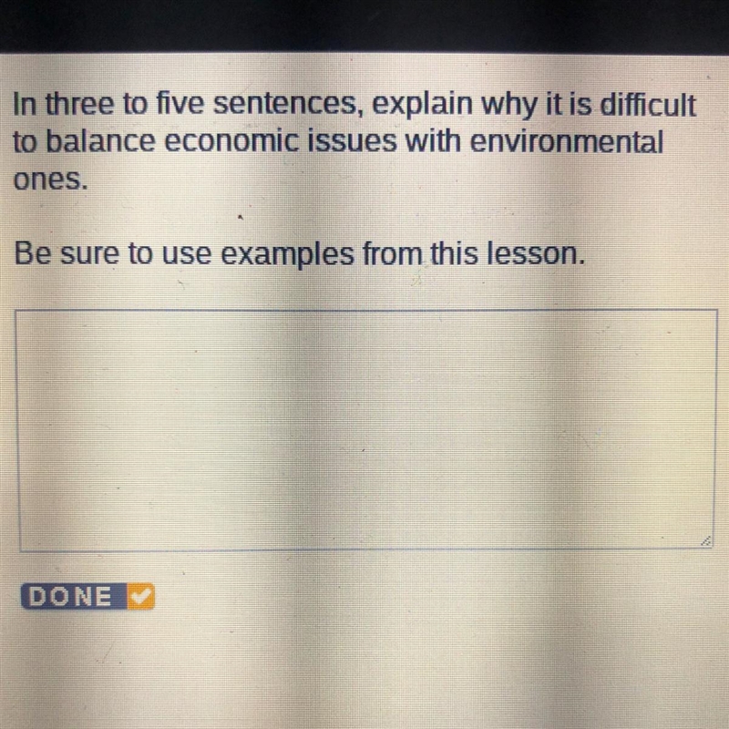 in three to five sentences explain why it is difficult to balance economic issues-example-1