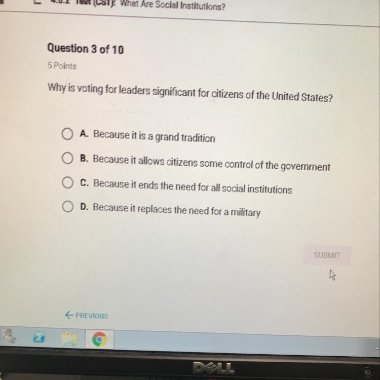 Why is voting for leaders significant for citizens of the United States?-example-1