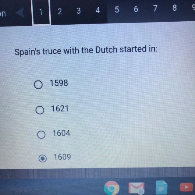 When did Spain truce with dutch start ?-example-1