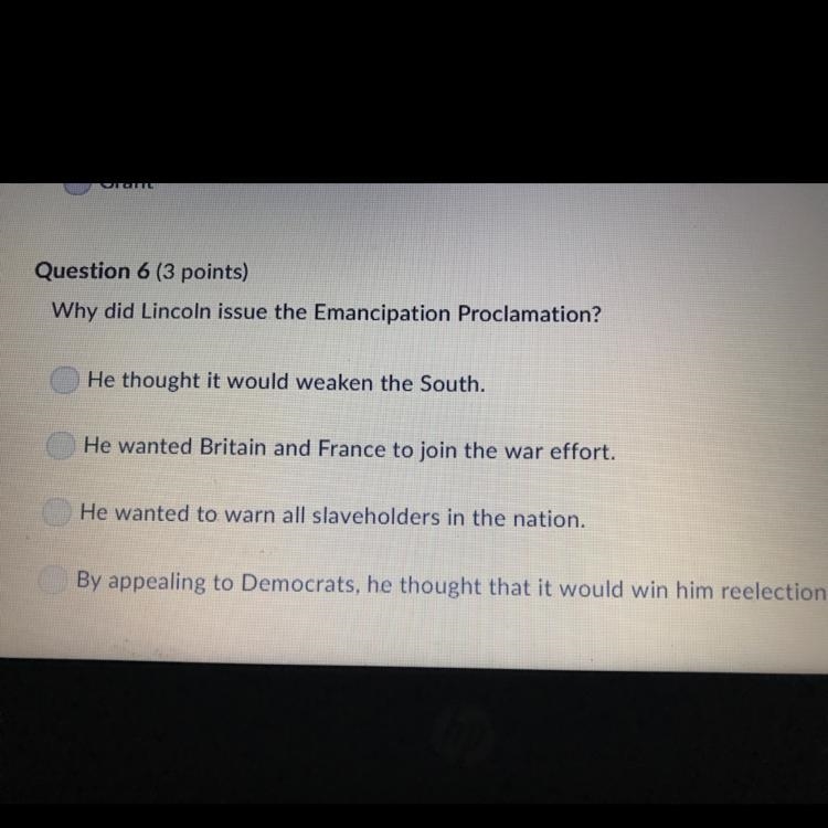 Why did Lincoln issued the Emancipation Proclamation?-example-1