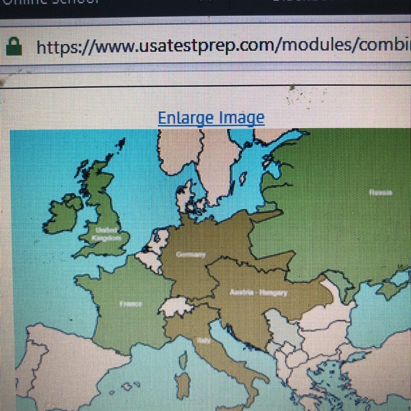 Which cause of war would BEST be illustrated on this map? A)alliances B)imperialism-example-1