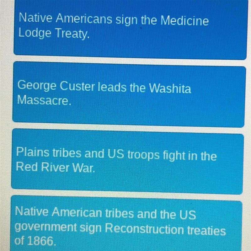 Put these events from Oklahoma’s history into chronological order-example-1