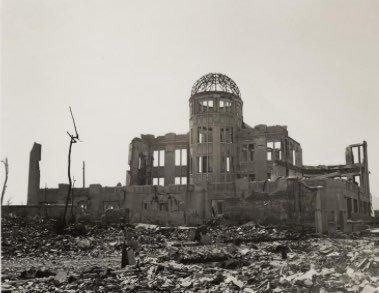 This image represents the site of the first atomic bomb used in warfare. What is the-example-1