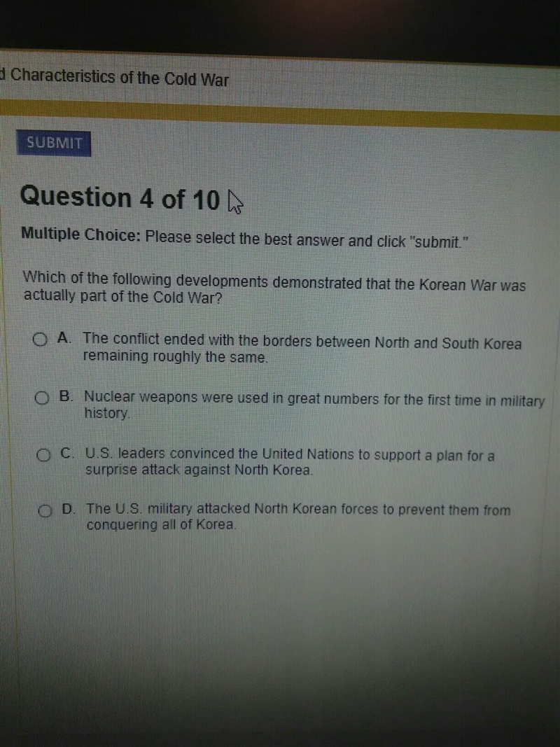 which of the following developments demonstrated that the korean war was actually-example-1