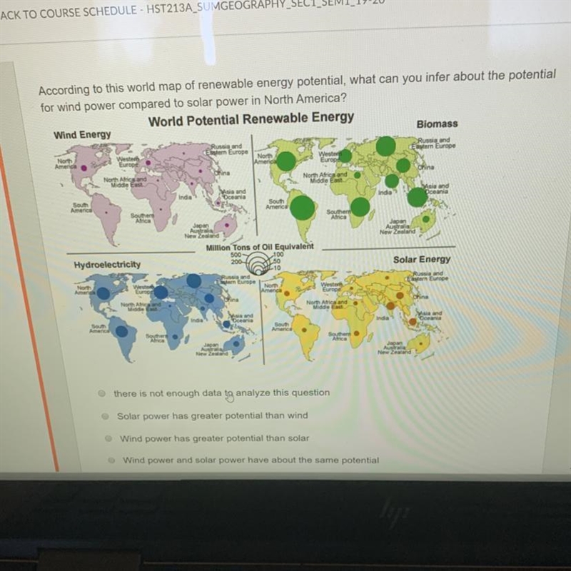 According to this world map of renewable energy potential, what can you infer about-example-1