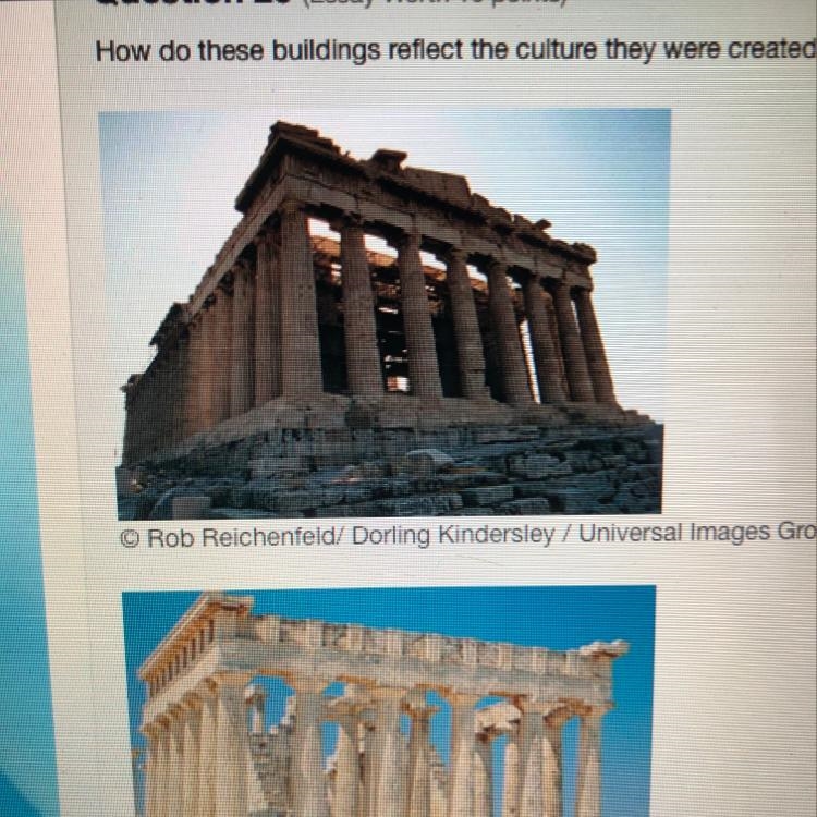 How do these buildings reflect the culture they were created in? Be sure to identify-example-1