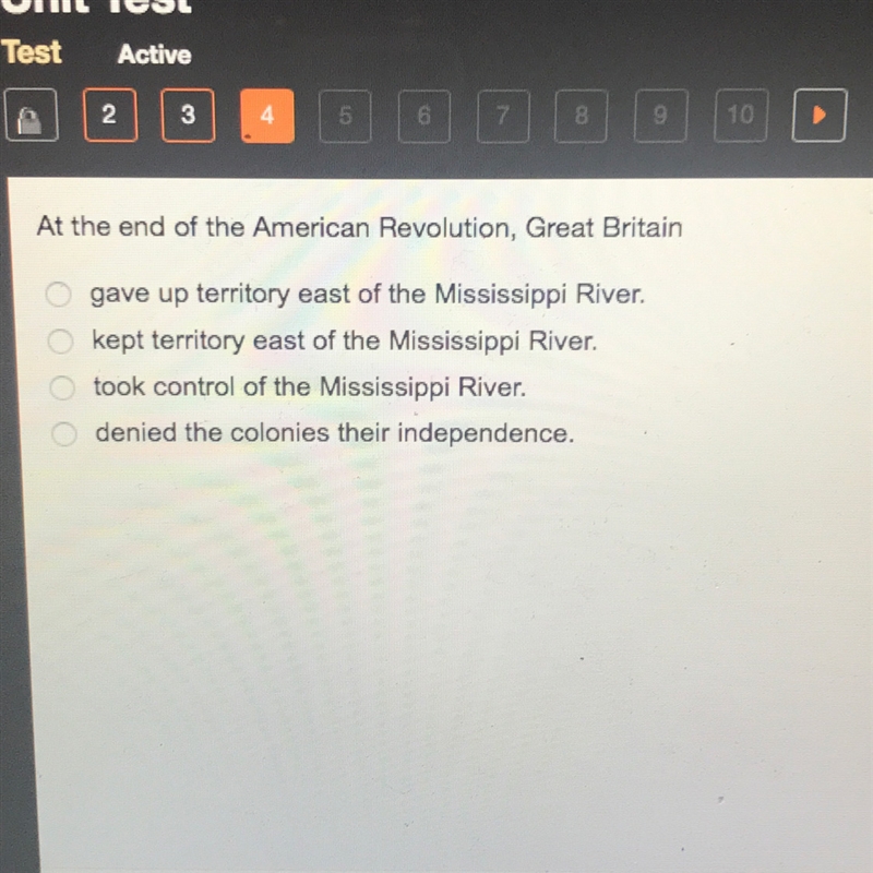 At the end of the American evolution Great Britain-example-1