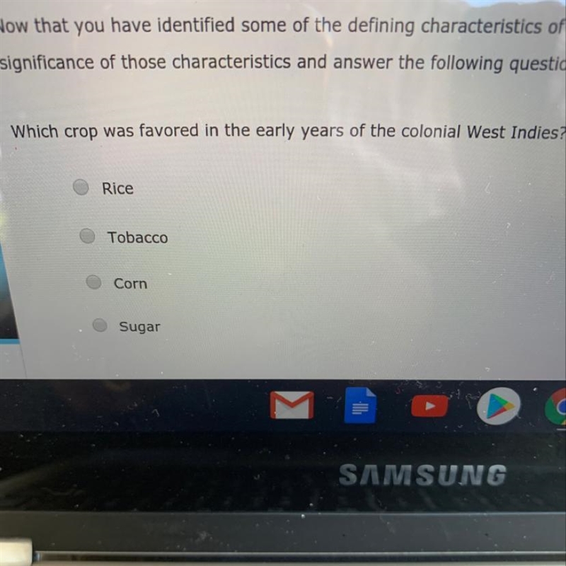 Which crop was favored in the early years of the colonial west Indies-example-1