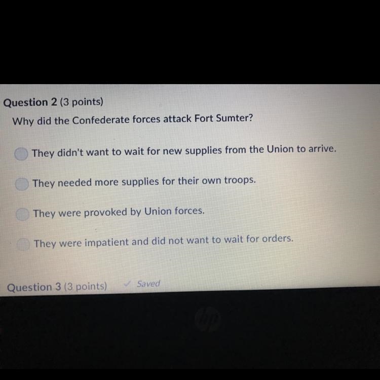 Why did the confederate forces attacked fort Sumter-example-1