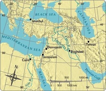 73 POINTS PLZ HELP!!! Which is the closest approximate location for the city of Tehran-example-1