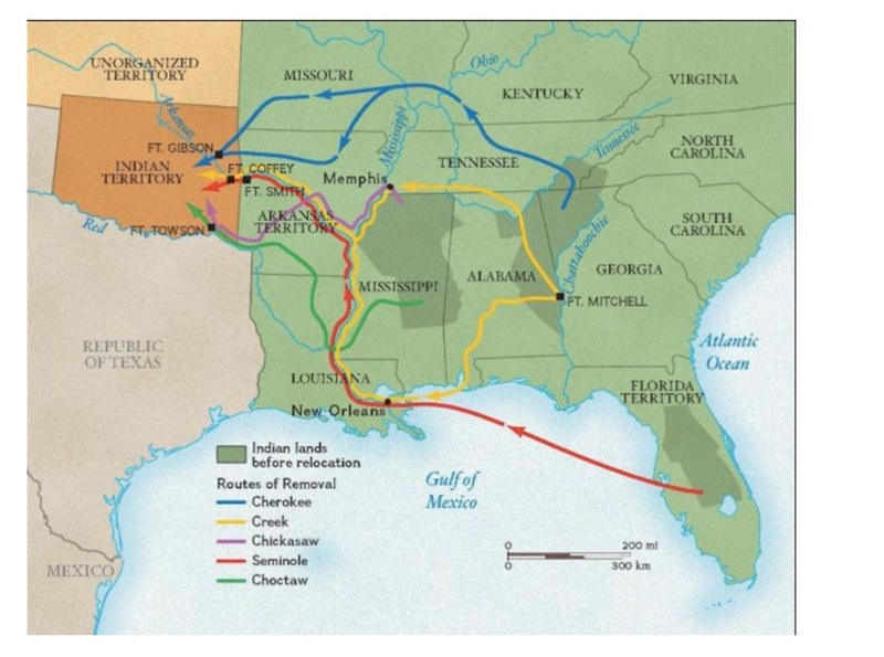 Based on the map above, what was the primary motivation for the removal of Native-example-1