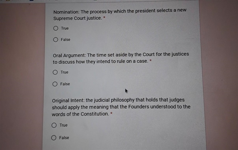 What are the answers to this questions?? 1)true or false 2) true or false 3) true-example-1