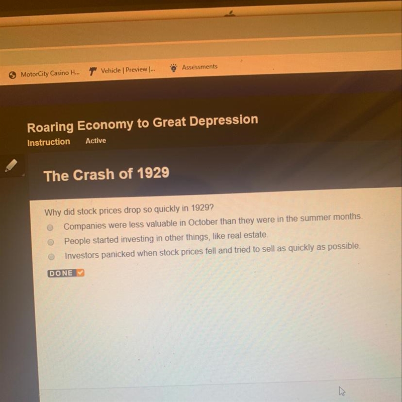 Why did the stock prices drop so quickly in 1929-example-1