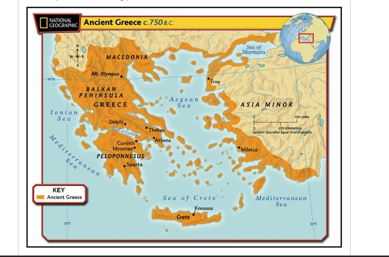 If the Athenians wanted to trade with the Minoans, to which city would they have to-example-1