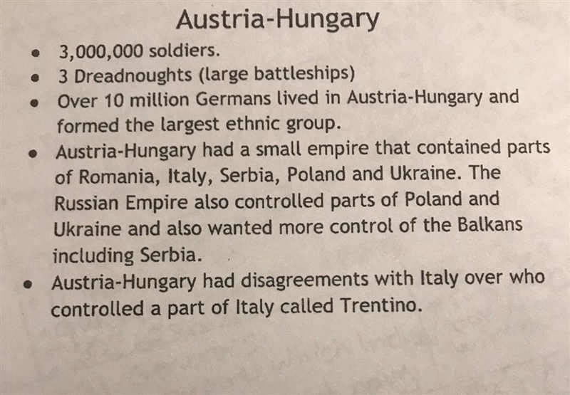 After reading this paragraph Find the strengths and weakness of Austria-Hungary PLEASE-example-1