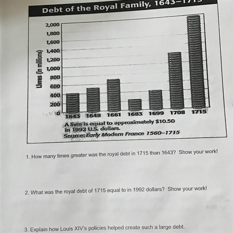 Debt of the royal family of France. I’ve been stuck on these questions for 2 days-example-1