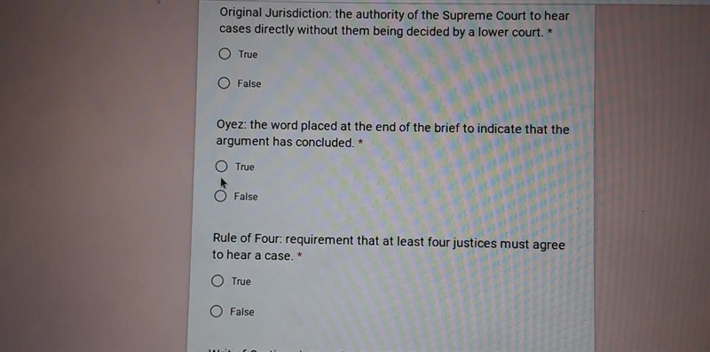 What is the answer to this questions? 1)true or false 2)true or false 3)true or false-example-1