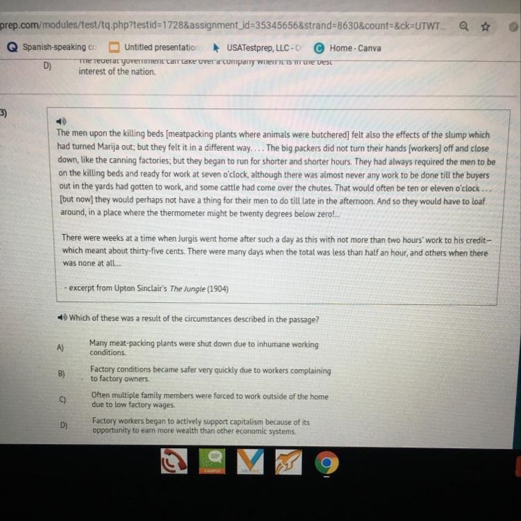 Which of these was a result of the circumstances described in the passage?-example-1