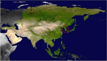 Which peninsula is circled in red on the map above? A. the Indian Peninsula B. the-example-1