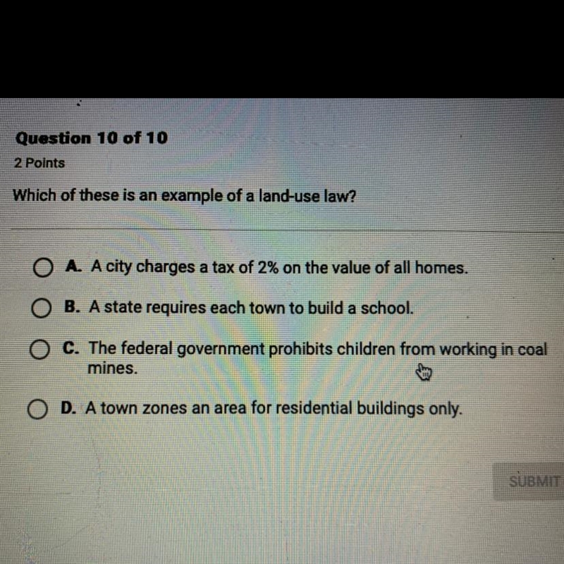 Which of these is an example of a land-use law-example-1