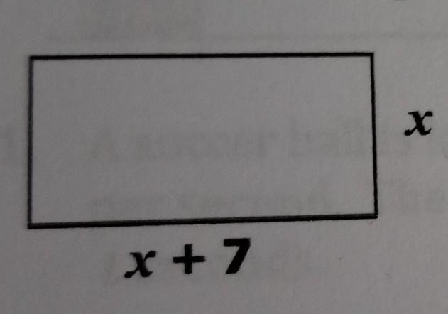 URGENT!! Given the diagram below, find the value of x if the area of the rectangle-example-1