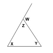 If m∠W = 105° and m∠Y = 75°, then m∠X = Please show your work, so I know the process-example-1