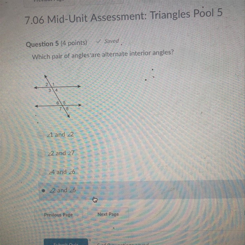 Which pair of angles are alternate interior angles?-example-1