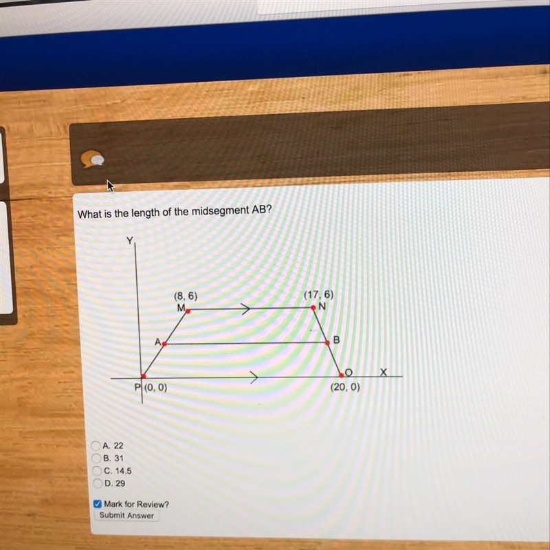 What is the length of the midsegment AB?-example-1