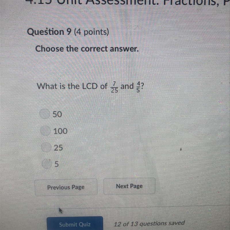 What is the lcd of 7/25 and 4/5-example-1