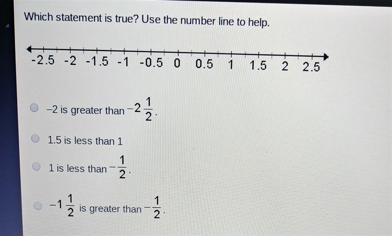 Which statement is true use the number line to help​-example-1