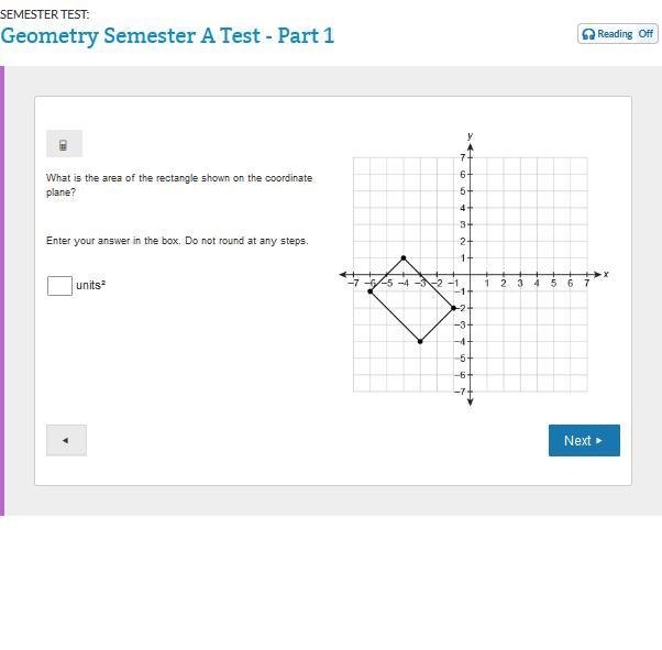 What is the area of the rectangle shown on the coordinate plane? Enter your answer-example-1