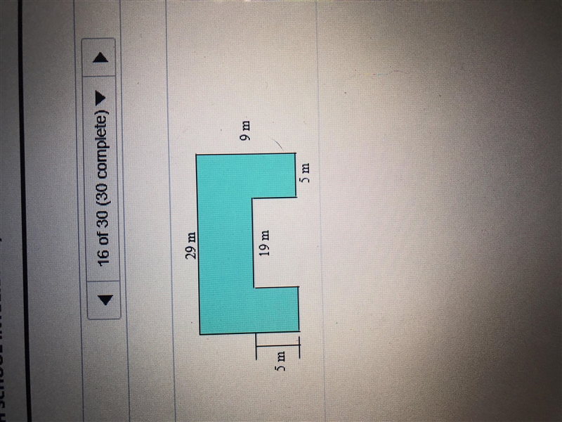 NEED HELP ASAP! Find the area of the shaded region. All angles are right angles.-example-1