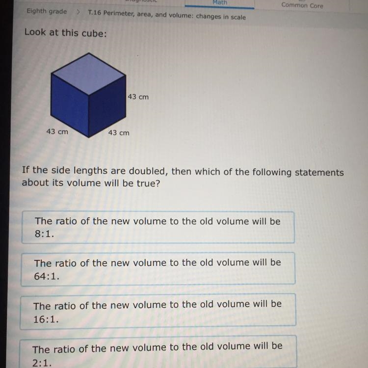 Which of the following statements about its volume will be true?please answer ASAP-example-1