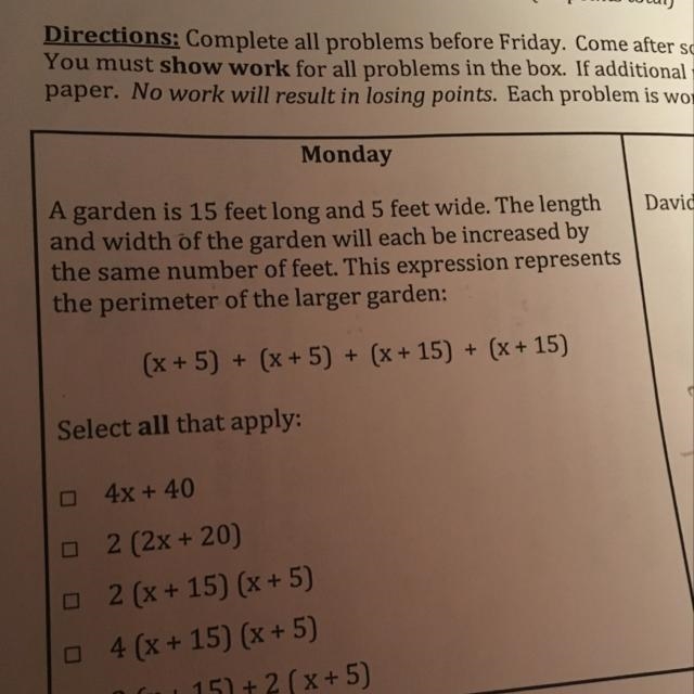 The last option is 2 ( x + 15 ) + 2 ( x + 5 )-example-1