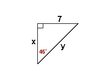 Find x. x = 7 7√2 √(14)-example-1