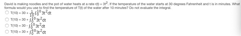 Help me, Thanks!! 1）A room is being heated at the rate of r(t) = (0.3t)1/2, where-example-3