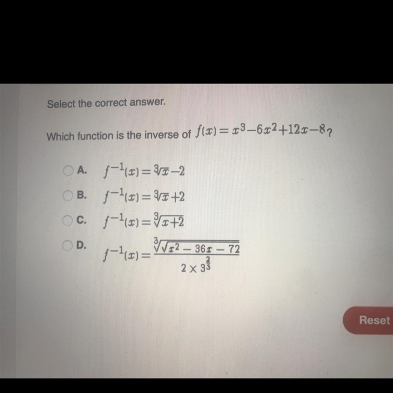 Which function is the inverse of? (picture below)-example-1