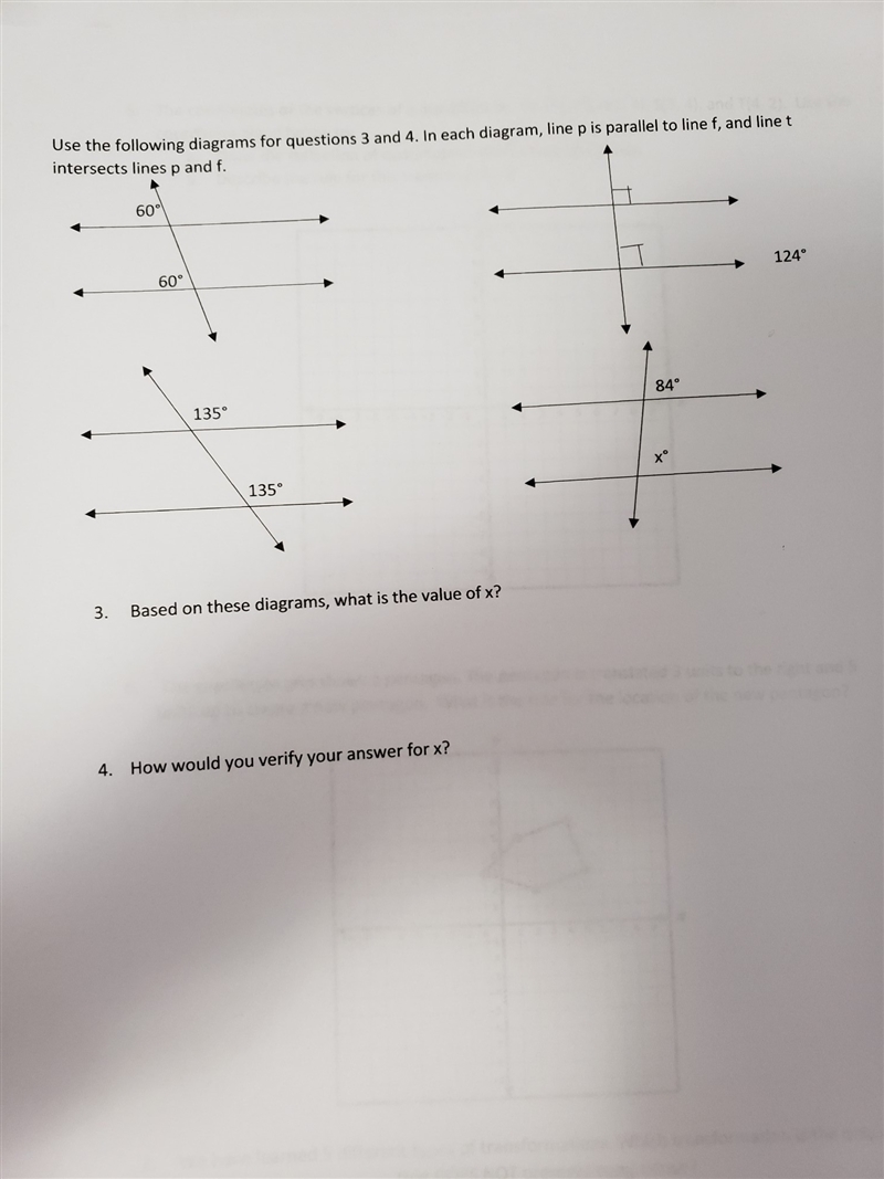 Use the following diagrams for questions 3 and 4 questions in picture please help-example-1