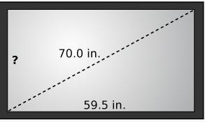 The size of a tv is identified by the length of its diagonal. a new tv is being advertised-example-1