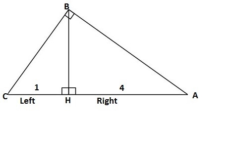 In triangle △ABC, ∠ABC=90°, BH is an altitude. Find the missing lengths. AH=4 and-example-1