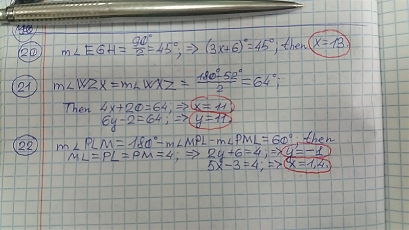 Find the value of each variable. 40 points-example-1