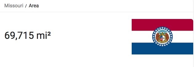 Missouri has a shape that is similar to a trapezoid with bases of about 198 miles-example-1