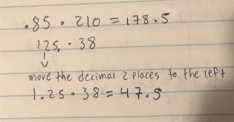 What is the amount of change? Show your work a. 85% of 210 b. 125% of 38-example-1