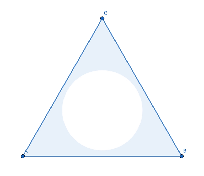 A circle with a radius of one unit is inscribed in an equilateral triangle with an-example-1