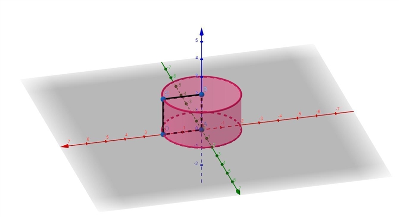 Which three-dimensional object is formed when the shape is rotated about the axis-example-2