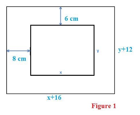 The top and bottom margins of a poster are 6 cm and the side margins are each 8 cm-example-1