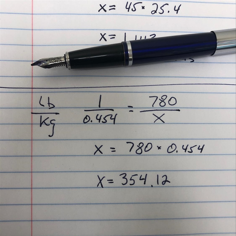 Convert 780 lb to kilogram. Note: 1 lb. = 0.454 kg.-example-1